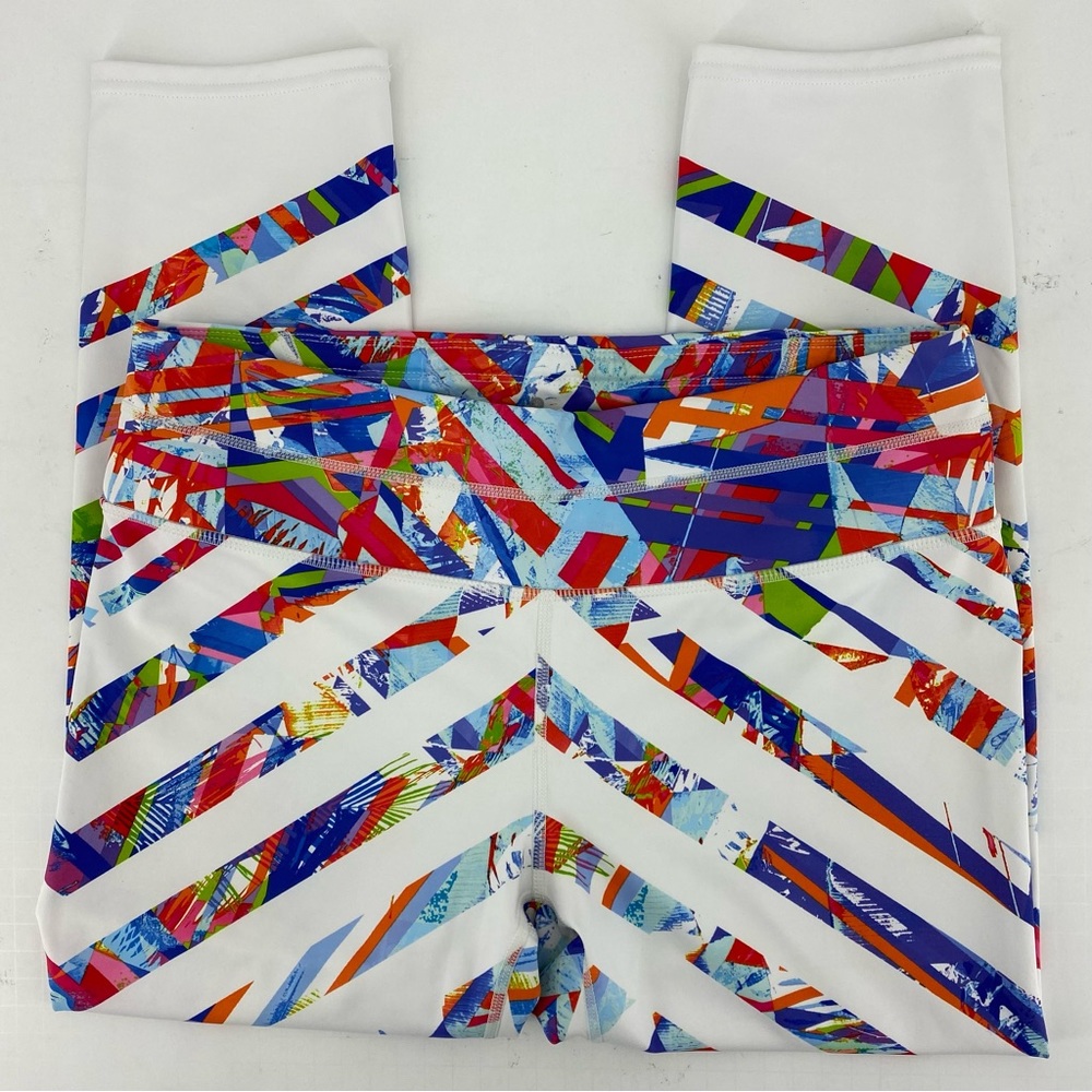 Athleta White Patterned Capri Leggings - Picture 2 of 8